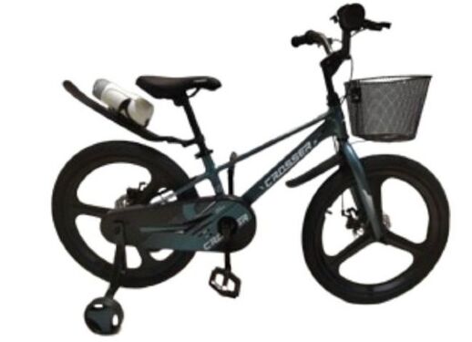 Дитячий двоколісний магнієвий велосипед 20 дюймів Magnesium bike M-2 Pro магнієві диски, кошик, сірий