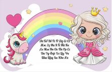 Дитяча регульована парта зі стільчиком Растишка Bambi 009 "Принцеса Princess" біла / для дівчинки від 3х років