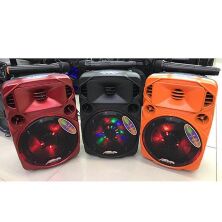 Колонка музична 8 дюймів K-08 на акумуляторі / пульт і мікрофон / TFслот Bluetooth FM / ручка і колеса**