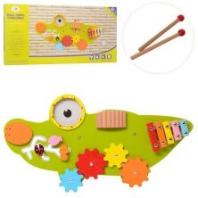 Дерев'яна іграшка Бизиборд MSN 17077 крокодил