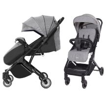 Дитяча прогулянкова коляска Tilly Bella T-163 LIGHT GREY з накидкою для ніжок/ світло-сіра
