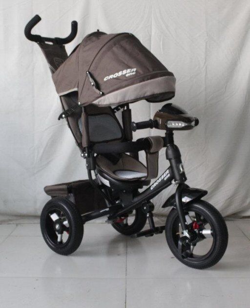 Триколісний велосипед Crosser One T1 коричнево-бежевий