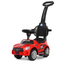 Дитяча каталка-толокар Bambi 2 в 1 Mercedes M 4074L-3 батьківська ручка музика червона **