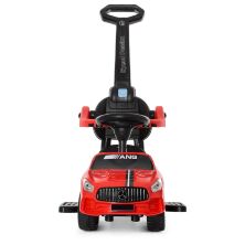 Дитяча каталка-толокар Bambi 2 в 1 Mercedes M 4074L-3 батьківська ручка музика червона **