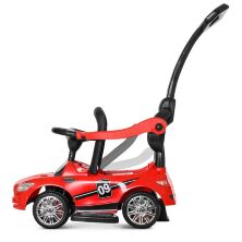 Дитяча каталка-толокар Bambi 2 в 1 Mercedes M 4074L-3 батьківська ручка музика червона **
