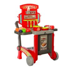 Дитячий ігровий набір кухня велика 008-930 на колесах валіза візок посуд продукти**