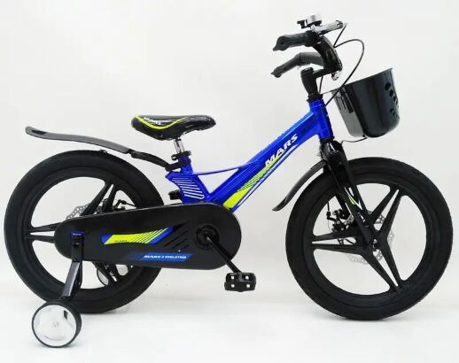 Дитячий двоколісний велосипед MARS-2 Evolution колеса 18 дюймів магнезиевая рама синій