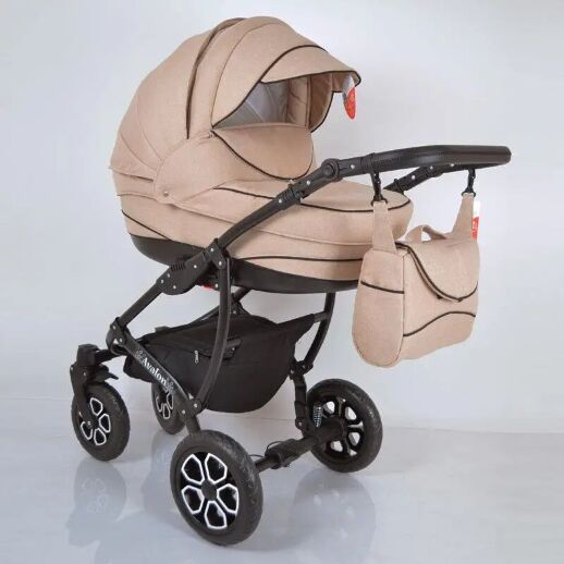 Коляска дитяча класична універсальна 2 в 1 AVALON Biege бежева