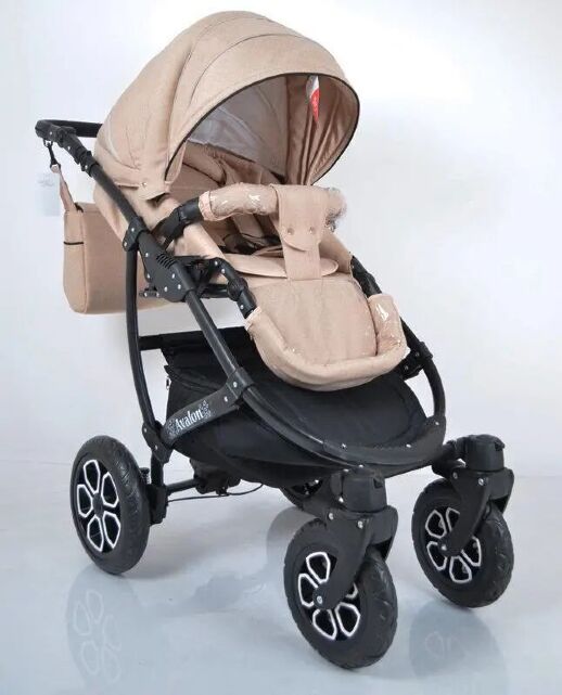 Коляска дитяча класична універсальна 2 в 1 AVALON Biege бежева