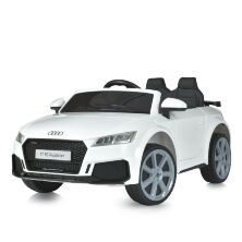 Дитячий електромобіль Машина Audi M 5012EBLR-1 одномісний, шкіряне сидіння, MP3, USB / білий