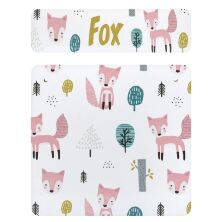 Дитячий столик з двома стільчиками Bambi 501-119(UA) дерев'яний / забарвлення Лисички і укр. алфавіт**