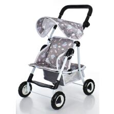 Коляска Прогулянкова для ляльки 62836 Лялькова металева з багажної кошиком