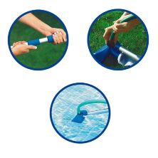 Набір для догляду Intex 28002 Пилосос і Сачок для басейнів до 488 см від садового шланга