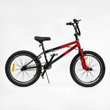 ТРЮКОВИЙ сталевий велосипед 20д CORSO BMX-2506 одношвидкісний/гальмо Logon з гіроротором + ПЕГІ / Червоний