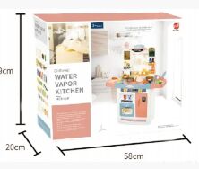 Дитячий ігровий набір інтерактивна кухня велика 898A світло звук вода холодильник витяжка посудки