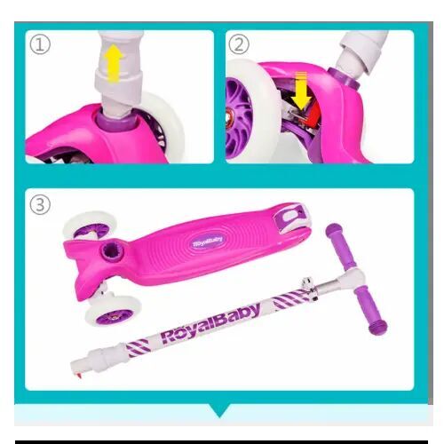 Самокат дитячий триколісний RoyalBaby Dazzler RO203M-3 фіолетово-рожевий