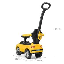 Дитяча машинка каталка толокар Bambi M 3503B(MP3)-6 жовтий**