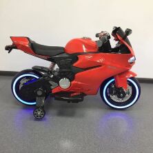 Дитячий електромобіль мотоцикл Bambi Racer M 4104EL-3 світло коліс червоний **