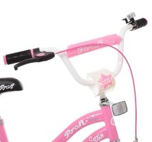 Дитячий двоколісний велосипед колеса 16 дюймів Profi Y1691 Star сталева рама з дзвінком / рожевий **