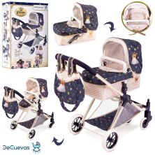Коляска для ляльок DeCuevas 80732 Лялькова коляска c люлькою перенесенням і з сумкою-рюкзаком**