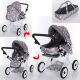 Коляска Демісезонна Трансформер для ляльки 65826 Лялькова металева з люлькою-перенесенням**