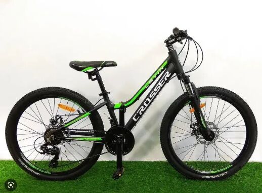 Спортивний гірський велосипед Crosser Levin 26 дюймів чорно-червоний