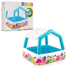 Надувний квадратний дитячий басейн Intex 57470 розмір 157х122см