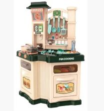 Дитячий ігровий набір інтерактивна кухня велика Bozhi Toys 848A світло звук вода холодильник витяжка посудки
