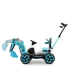 Дитячий електромобіль-трактор з рухомим ковшем BAMBI M 4192-4 синій