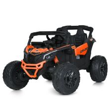 Дитячий електромобіль Джип M 5099EBLR-7(24V) Баггі 4 мотори, шкіряне сидіння, MP3+USB, AUX, FM, помаранчевий