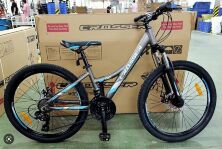 Велосипед спортивний гірський Crosser Nio Stels 26 колеса 26 дюймів рама алюміній 14" Сірий