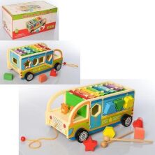 Дерев'яна іграшка-каталка, розвиваючий центр MD 2191