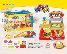 Дитяче тісто для ліплення 3 кольори формочки, тарілочки, прилавок 666-86