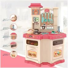 Дитячий ігровий набір інтерактивна кухня велика Bozhi Toys 848B світло звук вода холодильник витяжка посудки