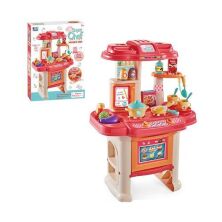 Дитячий ігровий набір інтерактивна кухня велика 16856 плита, духовка, посуд продукти звук, світло