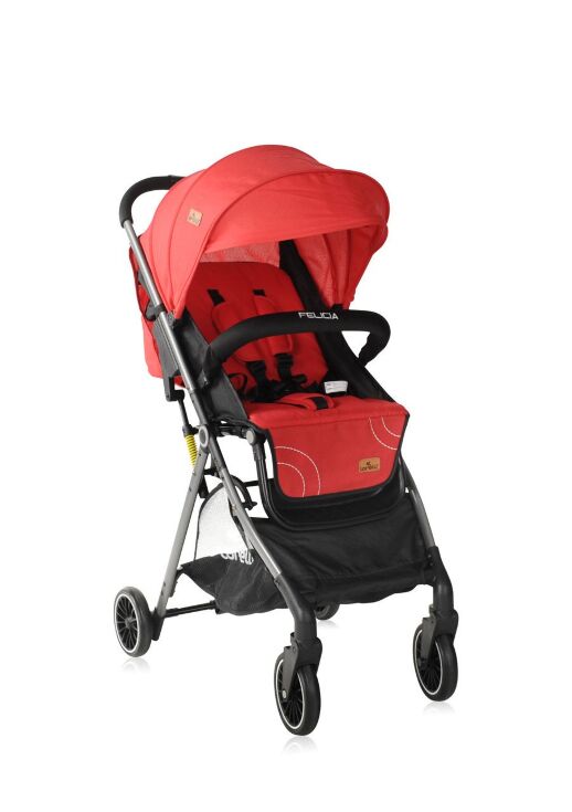 Коляска дитяча прогулянкова Lorelli FELICIA Red червона зі сходинкою