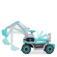 Дитячий електромобіль-трактор екскаватор BAMBI M 4068R-4 толокар 2 в 1 блакитний**