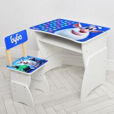 Дитяча парта регульована шкільна зі стільцем 905-103(UA) Буба Buba біла**