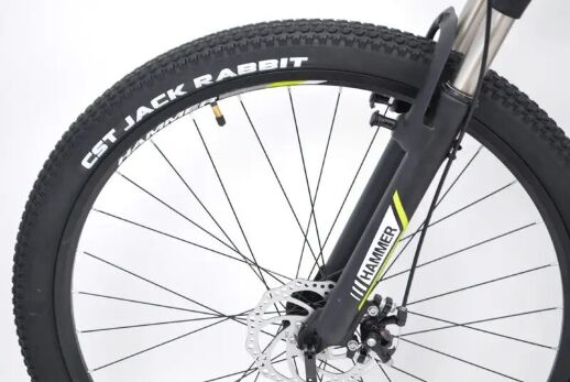 Велосипед Спортивний S200 HAMMER колеса 27.5 дюйма рама алюміній 19" чорно-зелений