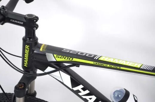 Велосипед Спортивний S200 HAMMER колеса 27.5 дюйма рама алюміній 19" чорно-зелений