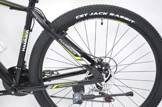 Велосипед Спортивний S200 HAMMER колеса 27.5 дюйма рама алюміній 19" чорно-зелений