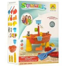 Дитячий ігровий столик-пісочниця у вигляді Корабля Bambi HG-667 інструменти і формочки / 2 види **