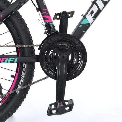 Велосипед спортивний PROFI 24 дюймів G24OPTIMAL A24.2 чорний(мат)-рожевий**