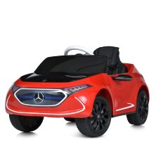 Дитячий одномісний електромобіль M 5107EBLR-3 Mercedes 2 двигуна, шкіряне сидіння, червоний