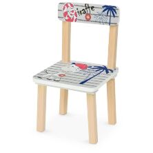 Дитячий столик з двома стільчиками Bambi 501-123(UA) дерев'яний / забарвлення Жирафка і укр. алфавіт**