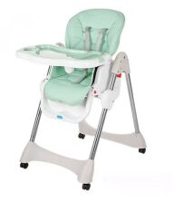 Дитячий складаний стільчик для годування Bambi M 3216-5-2 Mint Сидіння екокожа / м'ятний