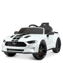 Дитячий одномісний електромобіль Ford Mustang M 4789EBLR-1 на ЄВА колесах з м'яким сидінням / білий**