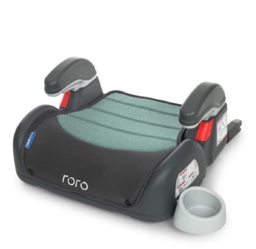 Автосидіння Бустер дитячий EL CAMINO ME 1144 RORO Isofix Royal Mint з підлокітником і підсклянником/льон