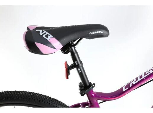 Спортивний Гірський алюмінієвий велосипед 26 дюймів Crosser P6-2 з дисковими гальмами Shimano / для дівчаток Білий