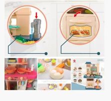 Дитячий ігровий набір інтерактивна кухня велика Bozhi Toys 838B світло звук вода холодний пар посудки